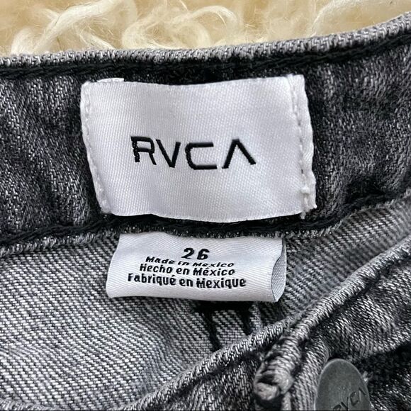 RVCA Gray Wash Distressed High Rise Skinny Jeans 26 - Picture 3 of 6